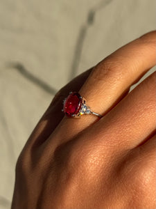 Oval Pink Tourmaline Ring