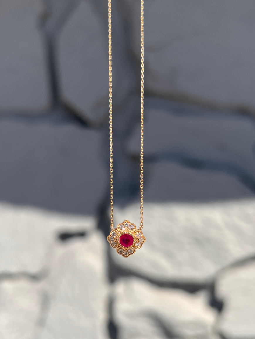 Red on sale spinel pendant