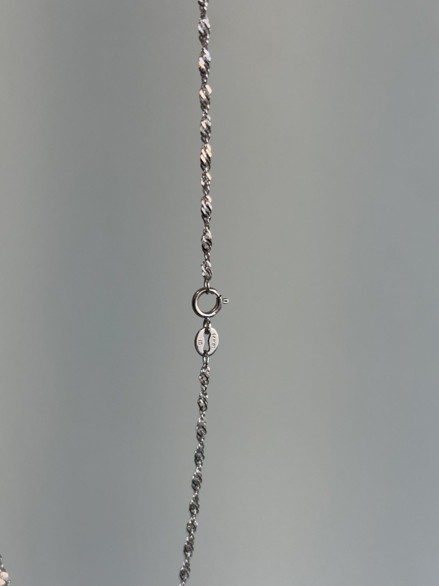 Estate 14K White Gold Diamond Cluster Pendant Necklace