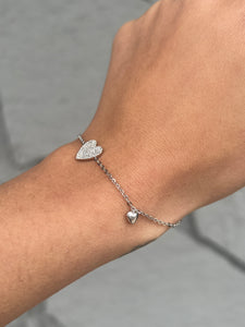 Pave Diamond Heart Bracelet