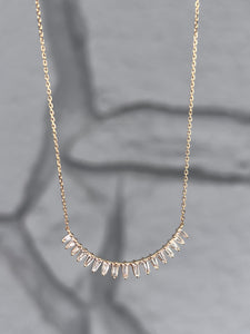 Graduated Tapered Baguette Necklace