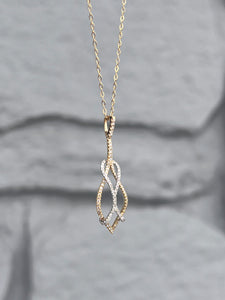 Leaf Diamond Pendant Necklace